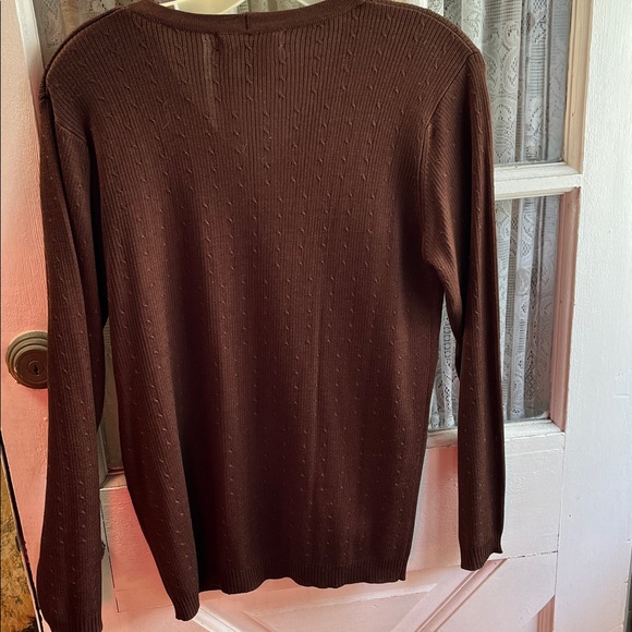 Cosmopolitan New York 2 Piece Twin Cardigan Sweater Set Size S Brown - Picture 9 of 10